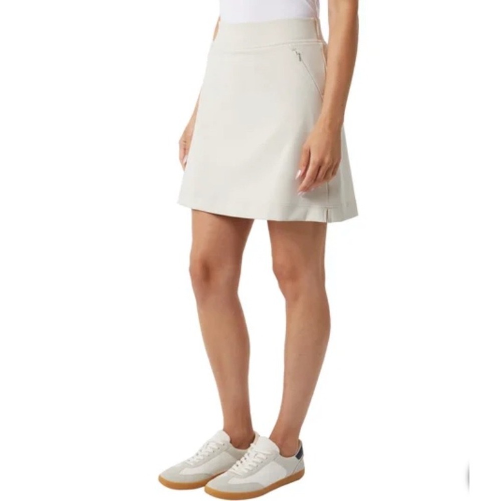 NWT 32 Degrees Cool Womens Active Skort Tan/Gray Large Built-in Shorts Pockets